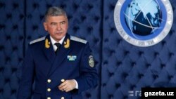 The abrupt resignation of, and reported criminal probe against, the head of the State Security Service is the latest in an apparent purge of Uzbek officials.