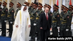 Ruski predsjednik Vladimir Putin u predsjedničkoj palati u glavnom gradu UAE, 15. oktobra 2019.