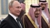 Russian President Vladimir Putin (left) and Saudi Arabia's King Salman in Riyadh during the former's much publicized visit to Saudi Arabia last year. 