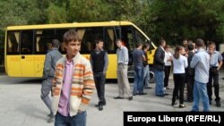 Autobuzul şcolar pentru copiii din Damaşcani, r-ul Râşcani.