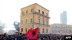 Архивска фотографија.Протести на опозицијата во Албанија 