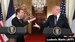 Presidenti amerikan, Donald Trump dhe homologu i tij francez, Emmanuel Macron.