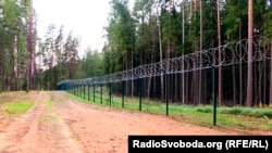 Заграждение на границе Латвии и России