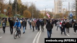 Акция протеста в Минске, 1 ноября 2020 года.