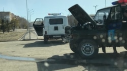 Спецмашины на улице Темиртау.