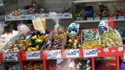 Конфеты и шоколадки Roshen в севастопольском магазине