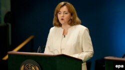 Natalia Gherman, the UN secretary-general's special representative for Central Asia (file photo)