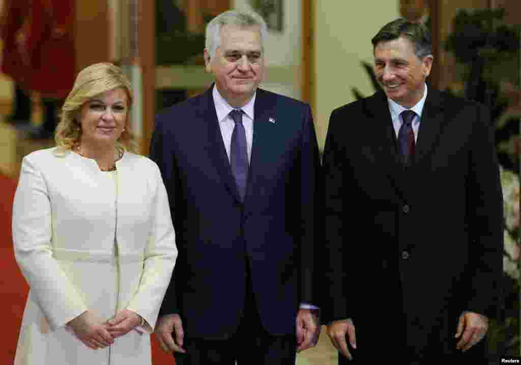 Predsjednica Hrvatske Kolinda Grabar-Kitarović, predsjednik Srbije Tomislav Nikolić i slovenački predsjednik Borut Pahor.