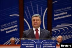 Петро Порошенко виступає на сесії ПАРЄ, Страсбург, 26 червня 2014 року