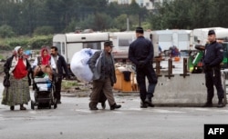 Evacuarea romilor din Lille (Franța) pe 18 septembrie, 2013