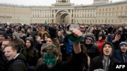 The March 26 protests across Russia were the biggest antigovernment demonstrations in the country in recent years. (file photo)