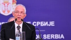 Predrag Kon na jednoj od konferencija za medije u Predsedništvu Srbije