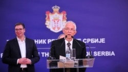 Predrag Kon, član Kriznog štaba, na konferenicji za novinare sa predsednikom Srbije Aleksandrom Vučićem, 26. februara 2020.