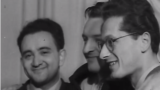 Violoniștii laureați ai primului Concurs Ceaikovski în 1958: Victor Pikaisen, Valeri Klimov și Ștefan Ruha