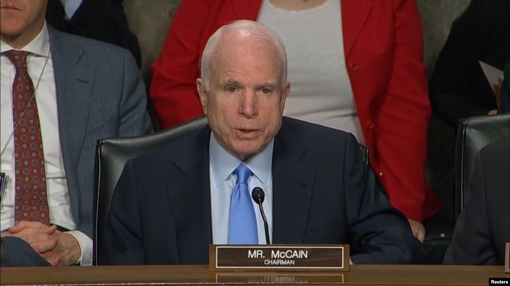 Ahead of the vote on June 14, U.S. Senator John McCain criticized the Kremlin for what he called a "brazen attack on our democracy." (file photo)