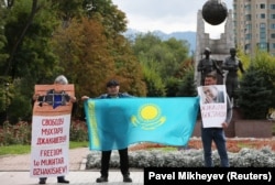 Акция в поддержку Мухтара Джакишева. Алматы, 10 сентября 2019 года.