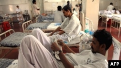 Victims of the coordinated November attacks in a Mumbai hospital