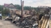 Гэты дом у вёсцы Чысты Ручай згарэў пасьля выбухаў на складзе боепрыпасаў 7 жніўня 2019