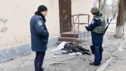 Последствия обстрела Краматорска 10 февраля 2015 года