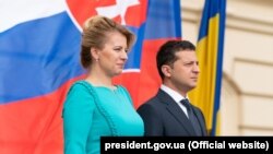 Президент Словакии Зузана Чапутова и президент Украины Владимир Зеленский, 2019 год