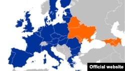 Harta Parteneriatului Estic al Uniunii Europene