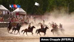 На III Всемирных играх кочевников. Ущелье Кырчын. 3 сентября 2018 года.
