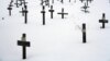 A cemetery for victims of the Gulag in Vorkuta in Russia's Far North