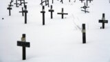 A cemetery for victims of the Gulag in Vorkuta in Russia's Far North