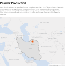 Map:Jajarm in North-Eastern Iran