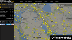 ترافیک هوایی بر فراز ایران .