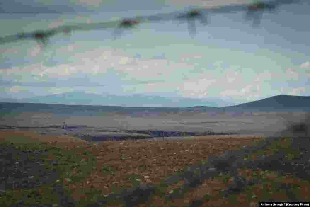 Armenians can only glimpse at Ani from two viewpoints. One is official, pictured here in 2014, but it does not provide a good view as it is too far away on the Armenian bank of the river. The other is "unofficial." Visiting requires a negotiations with the Russian soldiers stationed directly opposite Ani.
