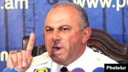 Armenia - Lieutenant-General Alik Sargsian, chief of the Armenian police, holds a news conference (file photo)