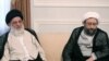 صادق لاریجانی، رئیس قوه قضائیه (راست) و محمود هاشمی شاهرودی، «رئیس هیئت عالی حل اختلاف و تنظیم روابط سه قوه» در نشست خبرگان.