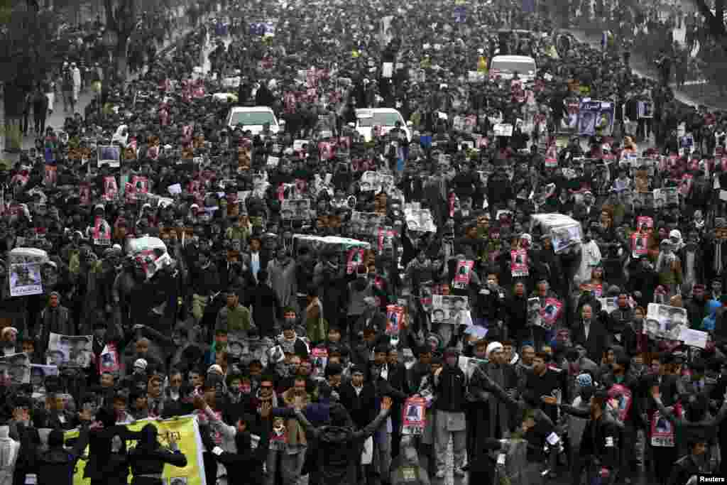 Thousands of people attended the protest in Kabul on November 11.