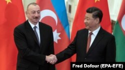 Çin Prezidenti Xi Jinping azərbaycanlı həmkarı İlham Əliyevlə görüşür, 24 aprel, 2019-cu il