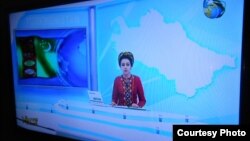 Türkmenistanyň döwlet telewideniýesiniň "Watan" habarlary gepleşiginden alnan surat. Illýustrasiýa.
