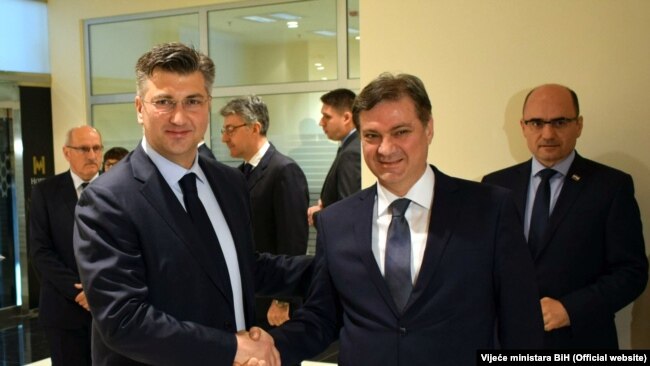 Andrej Plenković i Denis Zvizdić, Mostar