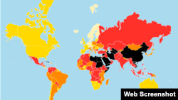 Карта свободы прессы.