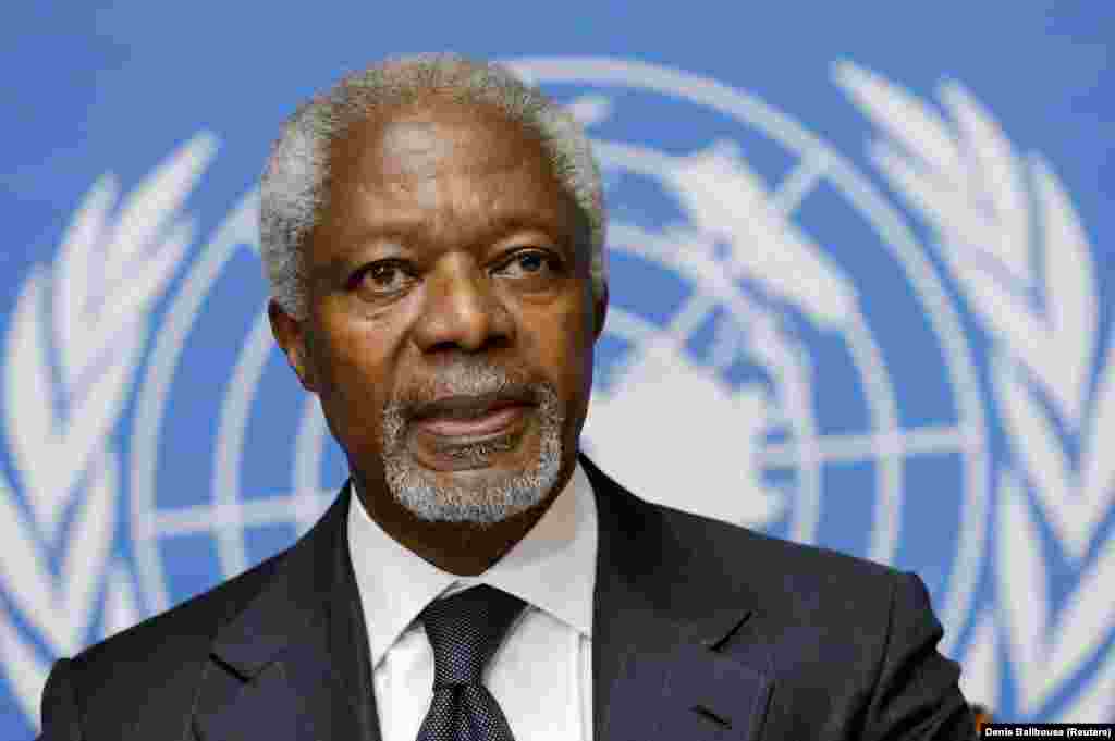 2003-ban Kofi Annan ghánai diplomatát tüntették ki Szaharov-díjjal. A 2018-ban elhunyt diplomata tíz évig szolgált az ENSZ főtitkáraként,&nbsp;2001-ben a szervezettel közösen Nobel-békedíjat kapott