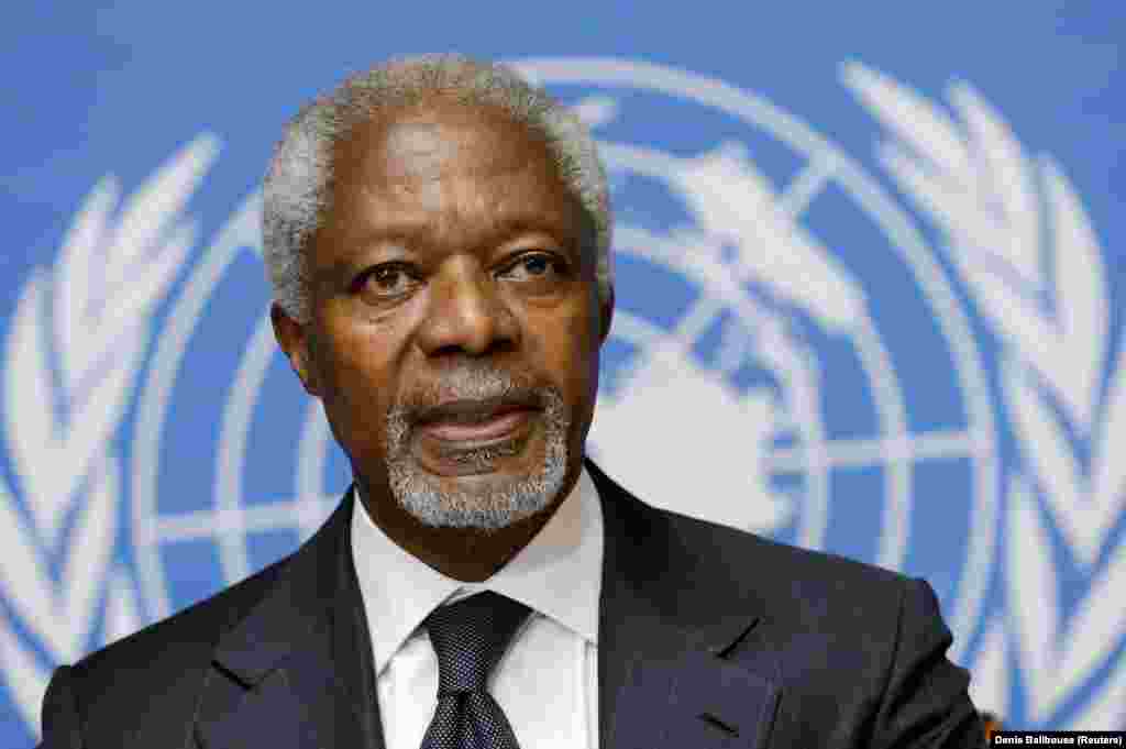 2003-ban Kofi Annan ghánai diplomatát tüntették ki Szaharov-díjjal. A 2018-ban elhunyt diplomata tíz évig szolgált az ENSZ főtitkáraként, 2001-ben a szervezettel közösen Nobel-békedíjat kapott