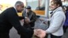 Armenia - Opposition presidential candidate Raffi Hovannisian campaigns in Yerevan, 22Jan2013.