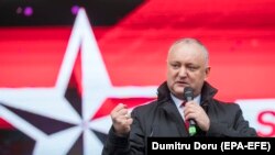 Игорь Додон на митинге социалистов 18 ноября в Кишиневе