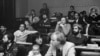 <p>A 28-year-old Hamid Karzai (top right) is pictured during a three-month journalism course&nbsp;he took in Lille, France, in 1985.</p>
