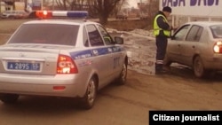 Сотрудник российской полиции.
