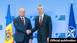Bruxelles, 4 septembrie 2019: președintele Igor Dodon și secretarul general NATO, Jens Stoltenberg
