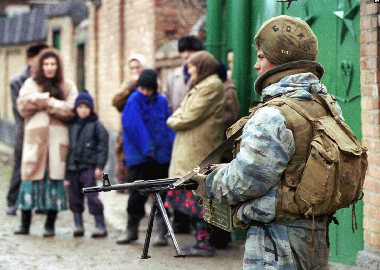 Российский военный в Чечне, февраль 2000 года