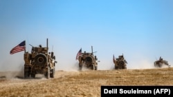 نیروهای آمریکایی در جریان گشت‌زنی مشترک با ارتش ترکیه در مناطق شمالی سوریه؛ سپتامبر ۲۰۱۹