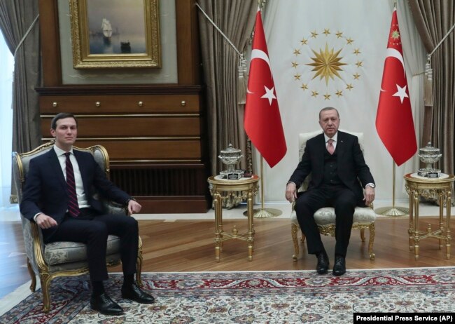 Реджеп Эрдоган и Джаред Кушнер в Анкаре, 2019 год