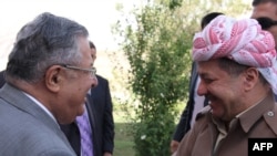 Iraqi President Jalal Talabani (left) with Kurdish regional President Masud Barzani in late July