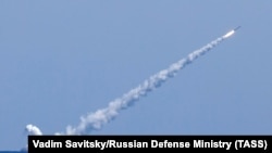 Запуск российской ракеты «Калибр».